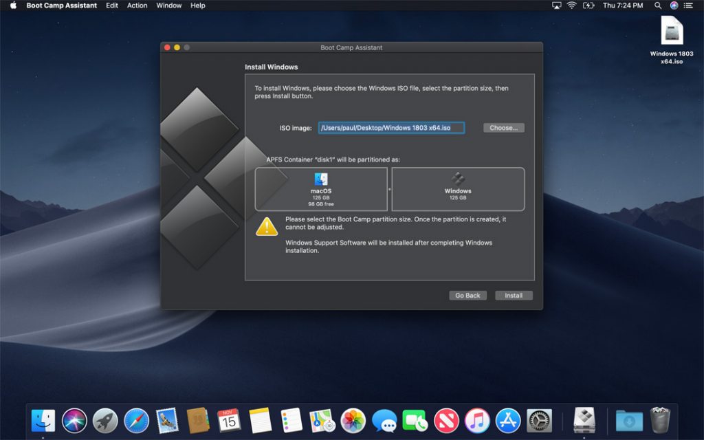 How To Increase Storage Boot Camp Assistant Mac Mojave
